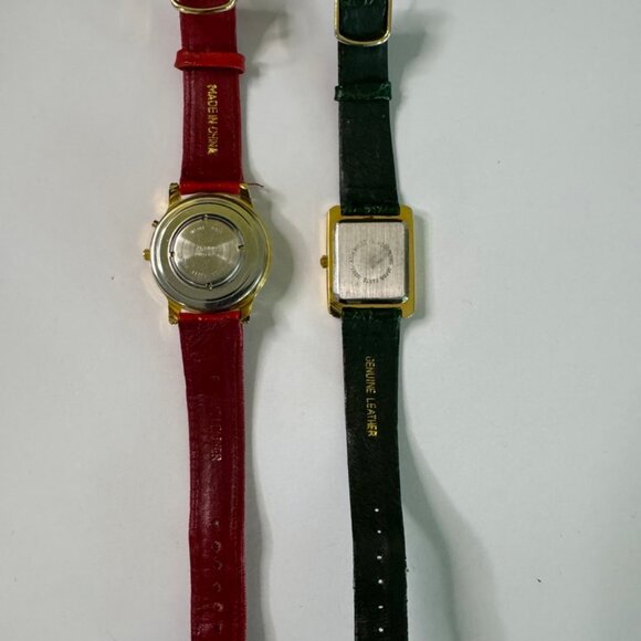 Set of 2 Vtg.Cardini Quartz Holiday Snowman & Moniex Christmas Tree Analog Watch - Picture 4 of 16